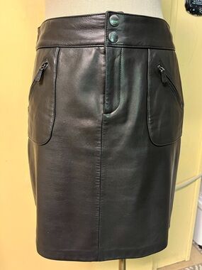 Lauren Ralph Lauren genuine leather skirt - size 6
